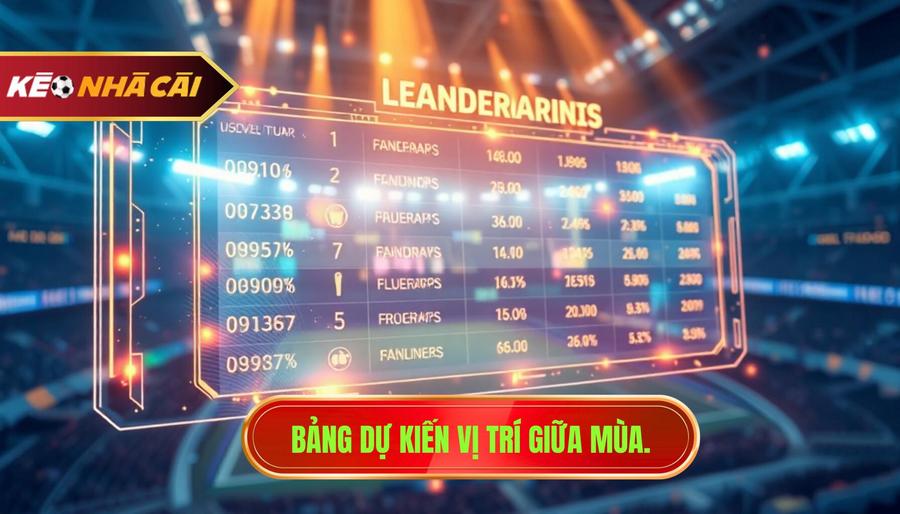 Bảng dự kiến vị trí giữa mùa.